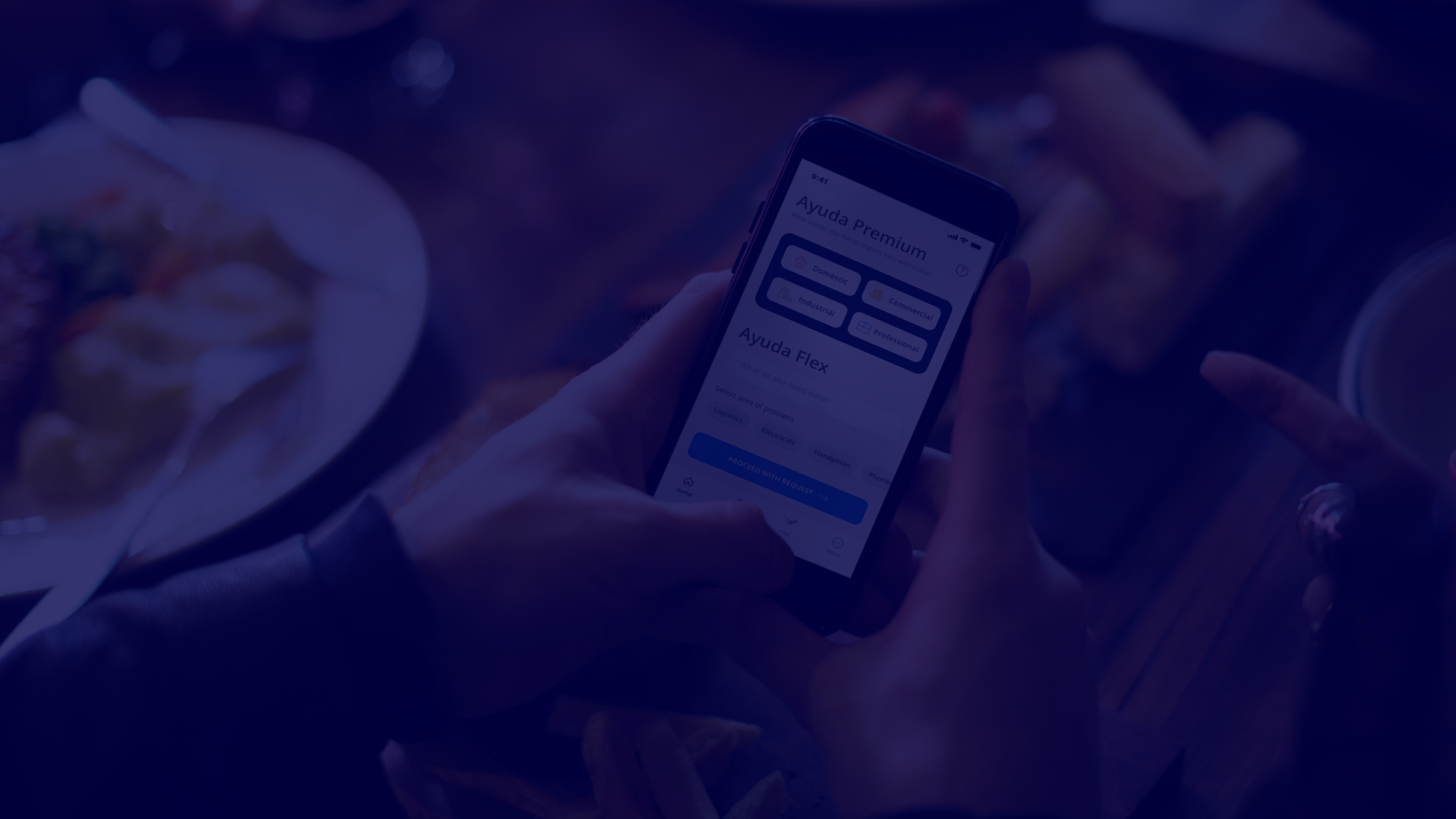 Using the Ayuda app to explore services